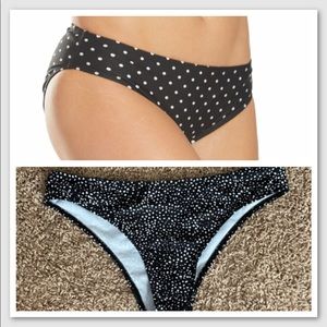 Black w/ White Polka Dots  Bikini Bottom size M